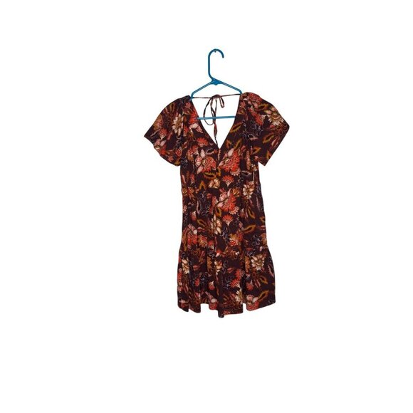 Old Navy Womens Floral V-Neck Short Dress With Tie Closure - Picture 1 of 4